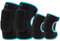 ONTYZZ Kinder Schutzausrüstung Set Weich Einstellbar Kind Ellenbogenschoner Knieschoner zum Fahrrad Ausbalancieren Skateboard Inline-Roller Schlittschuh Roller Radfahren Ski Schwarz-blau/M