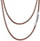 FaithHeart 2mm breit 65cm lang Lederkette in braun farbe mit Geschenkebox und Schmuckbeutel für Frauen und Herren