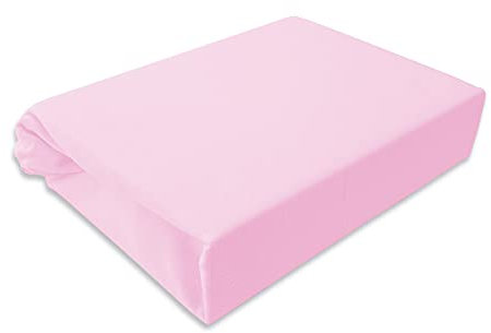 Spannbettlaken Kinderbett Jersey 60x120 70x140 80x160 Top Qualität Hohe Gewicht 180g/m2 (80X160, Rosa)
