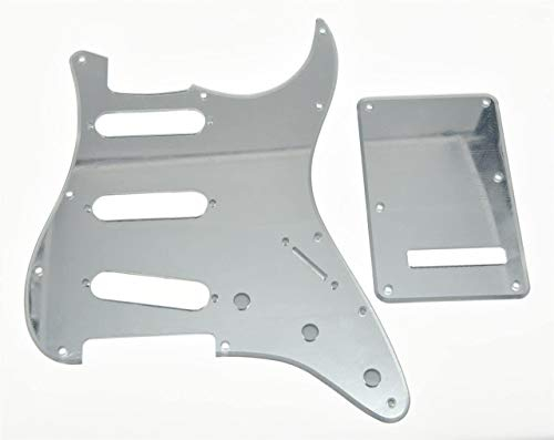Dopro Strat SSS Schlagbrett ST Rückplatte Trem Abdeckung für USA/Mexican Fender Strat Silver Mirror