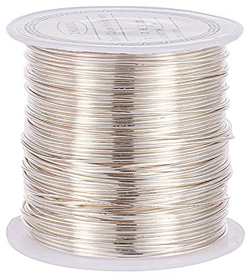 Airssory 20-gauge 0,8 mm di spessore filo metallico di rame filo metallico di rame placcato di lunga durata per avvolgere cravatte fai da te creazione di gioielli - 26 piedi / 8,7 yard