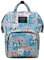 Lazeny Baby Wickelrucksack Wickeltasche Rucksack Multifunktional Mutter Babytasche Mama Reisetasche Große Kapazität Rucksack Unisex Baby Flaschen Tasche Reise Backapack (Blau Katze)