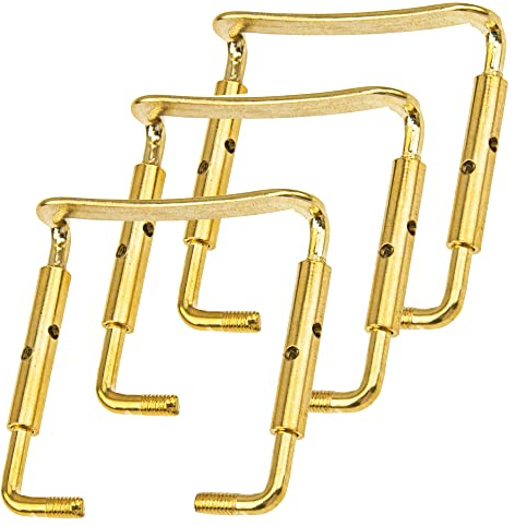 Yootones 3/4-4/4 Violine Kinnstütze Klemmschrauben für Violine Ersatzteile (Gold)