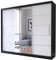 Fabryka Mebli Idźczak Kleiderschrank mit Spiegel, Schiebetüren - Schwebetürenschrank, Schlafzimmerschrank - 61 x 233 x 218 cm - Schrank für Schlafzimmer, Ankleidezimmer, Garderobe - Grau, Weiß
