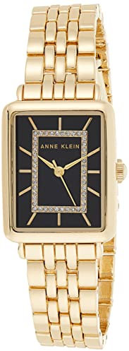 Anne Klein Women's Glitter Accented Bracelet Watch Gold/Black