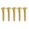 sourcing map 20 Stück Schlitz Rundkopf Holzschrauben M5 x 30 mm Messing Blechschraube Halbrundkopf Linsenkopfschrauben