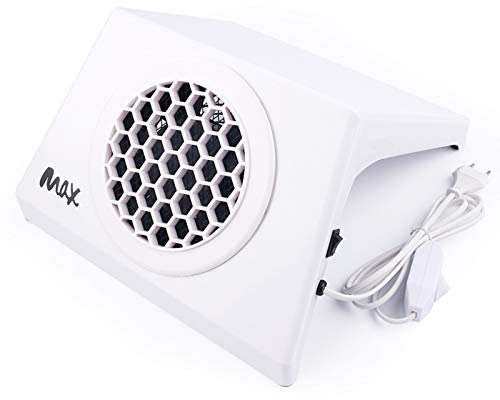 Nail Dust Vacuum Extractor Machine 100W Nail Fan Dust Collector Professional Nail Dryer Manicure Pedicure Cleaning Equipment for Acrylic Nails And Poly Nail Extention Gel,White