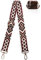 Taschengurt Bunter Schultergurt Tragegurt Breite 3.8cm Längenverstellbarer 75-135 cm für Schultertasche Tragetaschen,Silverblack Clasp,Rot/Oliv