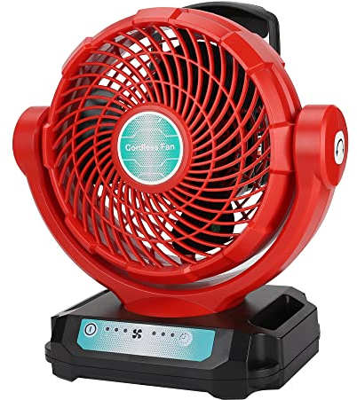 Kabelloser Ventilator für Milwaukee, 35.6 cm (14 Zoll), 3500 CFM Bodenventilator, angetrieben von Milwaukee M18 18 V Batterie/AC-Adapter, 3-Reisen, industrielle Ventilator