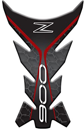 PARASERBATOIO RESINATO ADESIVO EFFETTO 3D, COMPATIBILE CON KAWASAKI Z900 v2 (Rosso)