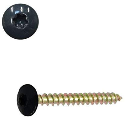 Vis penture 6x50 mm gris anthracite RAL 7016 Acier Zingué Bichormaté par 50