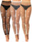 Geyoga 3 Paires Collants à Strass Collants Résille Taille Haute sans Pieds Femme, Taille Unique (Noir, Nu, Blanc)