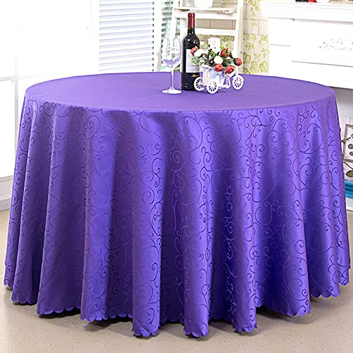 Lukery Tischdecke Abwaschbar Gartentischdecke, Tischdecke Rund Tischdecken Überdimensionale Tischtuch Outdoor Indoor, Tisch Schutz für Hochzeit Festival (Durchmesser 160cm,Lila)