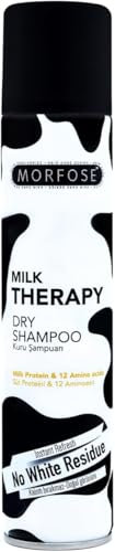 Morfose Milk Therapy Dry Shampoo 200ml - Mit Milchprotein & 12 Aminosäuren Trockenshampoo - Sofortige Aktualisierung, Keine weißen Rückstände- Unisex-Gebrauch