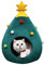 Felenny Casa para gatos de árbol de Navidad para mascotas, camas de casa de Navidad para mascotas, cama cálida para gatos, tienda de campaña verde portátil para mascotas, nido de cueva para gatos,