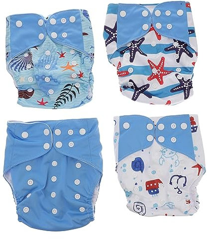 OFFSCH 4stücke Pack Unisex-windeln Für Atmungsaktiv Verstellbar Wiederverwendbar Für Junge Mädchen Und Junge Mädchen