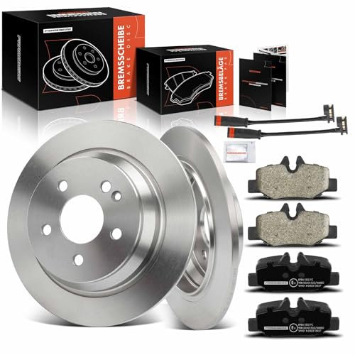 Frankberg 2x Bremsscheiben + 4x Bremsbeläge mit Bremsenschmiermittel Hinten Links Rechts Kompatibel mit Viano W639 2003-2013 Vito Bus W639 Vito/Mixto Kasten W639 Replace# A0004216210