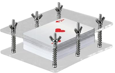 Kartenglätter, Kartenpresse, Klares Acryl Presskartengerät, Tragbares Kartenglättungswerkzeug, Kartenkorrekturwerkzeug, Kartenbehälter für Sammelkarten