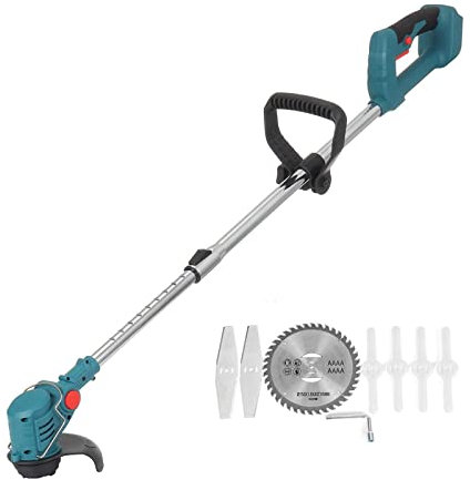 MEIVIYA Taille-Bordures et Coupe-Bordure Tondeuse à Gazon électrique 21V Tondeuse à Gazon sans Fil Longueur réglable Outils de Jardin(Not Bilateral Wheels)