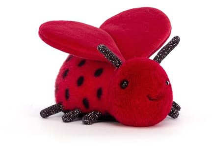 Jellycat Loulou Love Bug Peluche Insecte et Bug 12,7 cm | Cadeau classique pour enfant | Cadeau de Saint-Valentin
