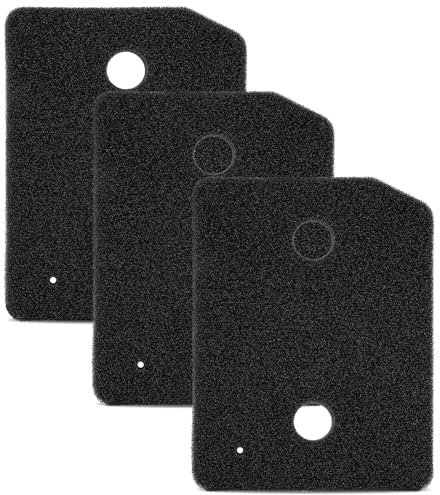 PARTSEE - 3 filtri per asciugatrici Miele T1 9164761 con pompa di calore, grana fine, 207 x 157 x 30 mm, filtro in spugna per asciugatrici Miele