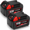 2X Goodexo 5000mAh für Milwaukee Akku 18V Ersatzakku für Milwaukee Akku 18V M18B 48-11-1840 48-11-1850 48-11-1828 48-11-1815 48-11-1820 48-11-1852 48-11-1822