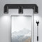 TaFiCo Applique Murale Intérieure avec Prise et Interrupteur 3 Spots - Noir GU10 Lampe de Chevet Murale Tourner 350° Rétro - Lampe Murale pour Chambre Salon Couloir Peinture Murale - Sans Ampoules