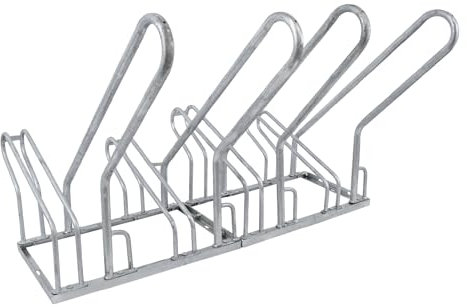 TRUTZHOLM Fahrradständer für 4 Fahrräder mit Anlehnbügel Stahl feuerverzinkt höhenversetzter Parker 70 x 42 cm Stahl feuerverzinkt 2x2 Reihenparker Fahrradanlehnbügel