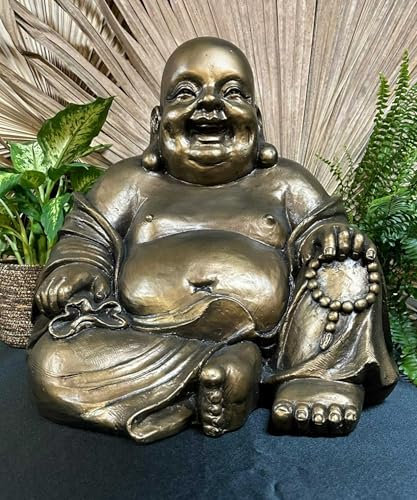 Buddha Statue Limited Bronze Dickbauch Buddha Statue L - 42 cm Hoch
