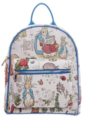 Signare Tapestry Casual Backpack Rucksack Women School Bags with Animal Design (Peter Rabbit)