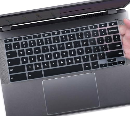 Keyboard Cover Skin for 2025 Acer Gateway Chromebook 311 CBO311 11.6, 2024 Chromebook Plus 514 CB514 14 / Plus 515 CB515 15.6 Inch / 516 CBG516 16 Keyboard Protector, Black