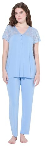 Ulla Popken Damen Pyjama