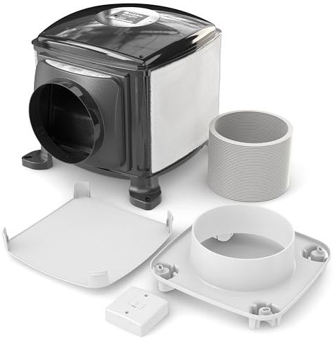 Dryzone PIV Unit with HEATER | Quiet Loft Whole-House Positive Input Ventilation System for 1-5 Bedrooms | Filters Air to Stop Condensation & Damp, Prevent Mould | Complete Home Ventilation Kit