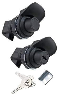 Serratura a camma in plastica con pulsante attivato for porte di armadi di macchinari e attrezzature industriali, 1 pezzo(No lock)