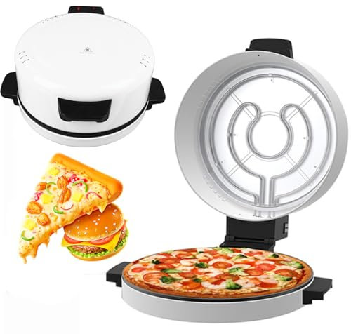 Pizzabereiter für die Arbeitsplatte, tragbarer Pizzaofen, Pfannkuchen und Omelett-Maker mit Strom- und Kontrollleuchten, Omelette-Maker Antihaft-Pfanne, mit 30 cm Kochplatte, doppelseitige
