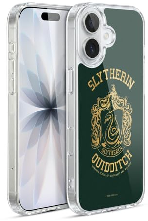 Head Case Designs Offizielle Harry Potter Slytherin Quidditch Deathly Hallows X Gelhülle [Militärischer Schutzgrad] Kompatibel Mit Apple iPhone 17 Und Kompatibel Mit MagSafe