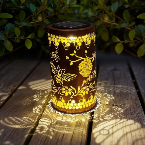 Solarlaterne für Außen, IP65 Wasserdicht Metall Solarlampen Garten Deko | Solarlaterne, Retro Engel Solar Laternen Outdoor für Dekoration Garten, Gartendeko, Terrasse, Patio, Rasen, Hinterhöfe