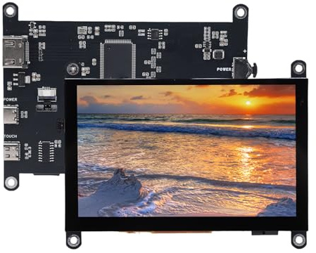 Plyisty 5-Zoll-Touchscreen-Monitor, 800 x 480 LCD-Display, kapazitiver HDMI-Bildschirm, Unterstützung für PI 4B-PC, Plug-and-Play, USB-Stromversorgung