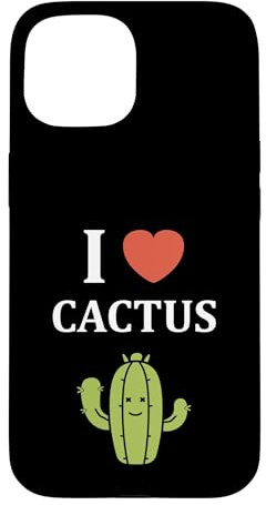 Humor plant Cactus cute funny simple i love Cactus Case for iPhone 15