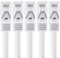 1aTTack.de 10m - Weiss - 5 Stück Cat7 Netzwerkkabel SFTP Patchkabel Lankabel Rohkabel 10GB/s - 500 Mhz konfektioniert mit 2 RJ45 Stecker Cat 6a