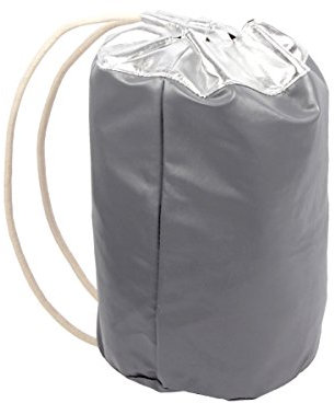 Turnbeutel Lederoptik Rucksack Beutel Sportbeutel Sporttasche Rucksack Beutel Gymbag von ALSINO, Variante wählen:RU-m33 grau Silber metallic