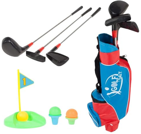 Premium Golfset XXL für Kinder (Golfball Golfschläger Golftasche Fahne UVM.) Golf Spiel Kinderspiel Lernspiel Familienspiel - Geschicklichkeitsspiel mit hohem Spaßfaktor