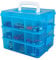 Bins & Things Stackable Toys Organizer Storage Case Compatible with BeyBlade, Hot Wheels, Lego Dimentions or Mini Toy Action Figures - Portable Adjustable Box w/Carrying Handle, Calico Critter