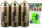 Montana Bombolette spray 3 x 400 ml effetto oro cromato lucido M3000 + testine di ricambio ad alta copertura