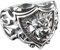 viva adorno Herren Ring Löwe 3D Lilien Wappen Daumenring 925 Sterlingsilber SR21, Gr. 63