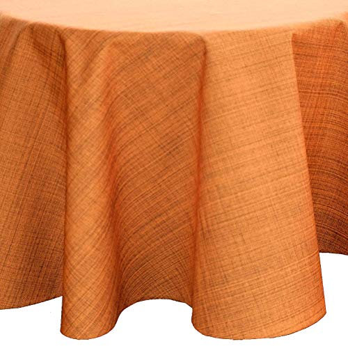 heimtexland ® Outdoor-Tischwäsche Meliert Garten Deko Tischdecke rund 145 Terra Typ645