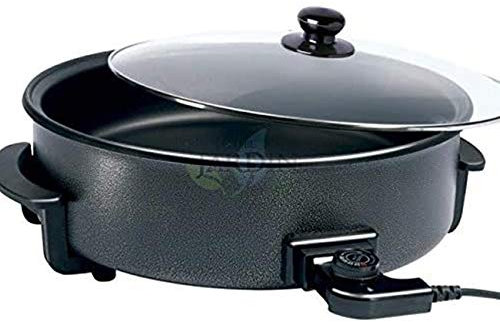 Suinga. PAELLERO cazuela eléctrica 1500W Ø 42 x 7 cm revestimiento negro teflón. Temperatura hasta 250ºC. Capa antiadherente para una mayor duración.