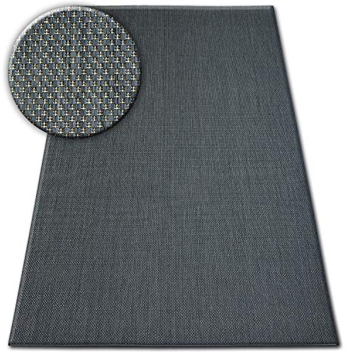 rugsx Teppich SISAL Flat Indoor Outdoor - Wetterfest & Pflegeleicht - Modern & Robust - Für Wohnzimmer Balkon Terrasse - Glatt Muster - Schwarz 160x230 cm