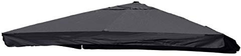 Ersatz-Bezug für Luxus-Ampelschirm HWC-A96 mit Flap, Sonnenschirmbezug, 3x3m (Ø4,24m) Polyester 3kg - anthrazit