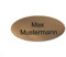 Gravurheim Briefkastenschild Türschild individuelle Gravur Name | selbstklebend - personalisiert | Kunststoff - Plastik | viele Farben und Größen (8x3,5cm Oval, Gold-Schwarz)